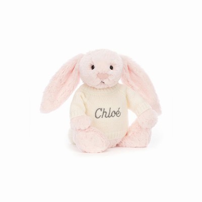 Jellycat Bashful Pink Konijn with Cream Jumper | PV7608254